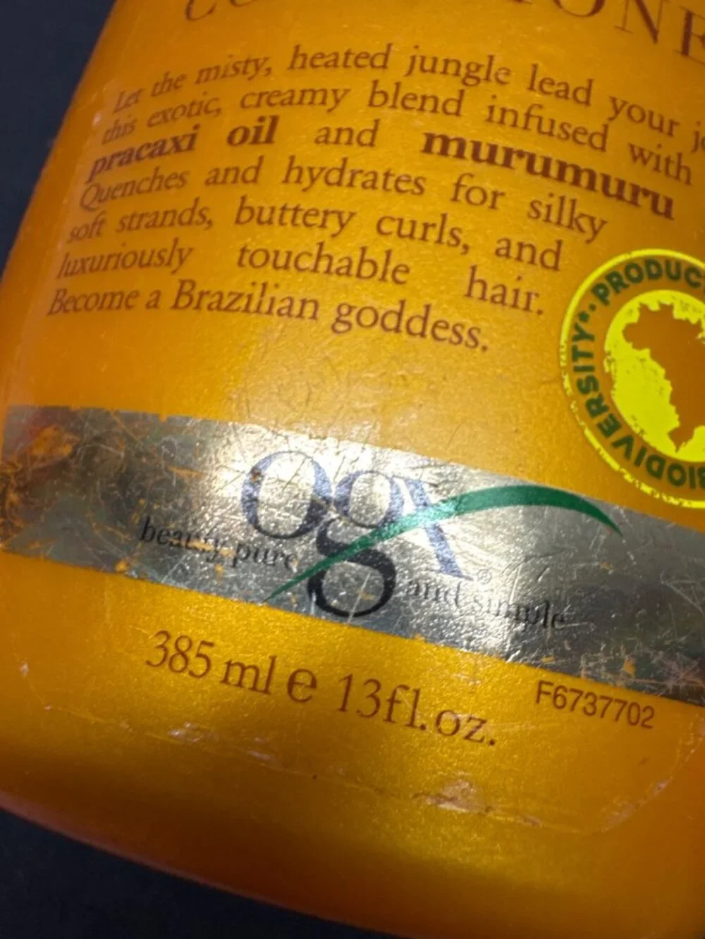 OGX Deeply Restoring + Pracaxi Recovery Oil Conditioner Sulfate-Free 385ml Bottl